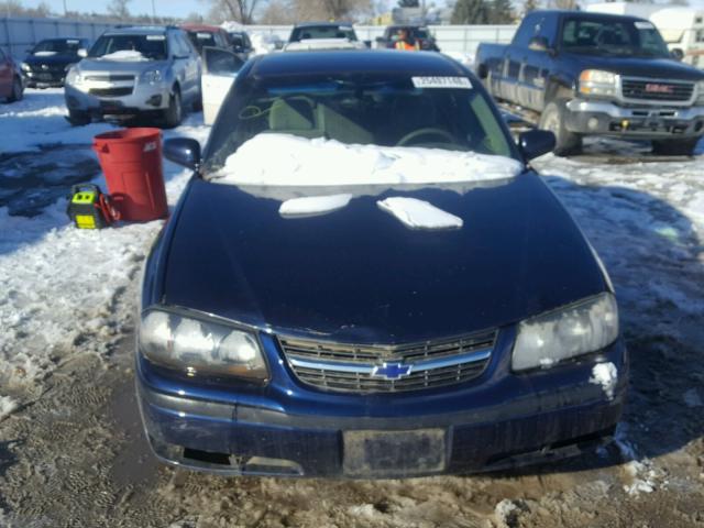 2G1WF52EX29109033 - 2002 CHEVROLET IMPALA BLUE photo 9