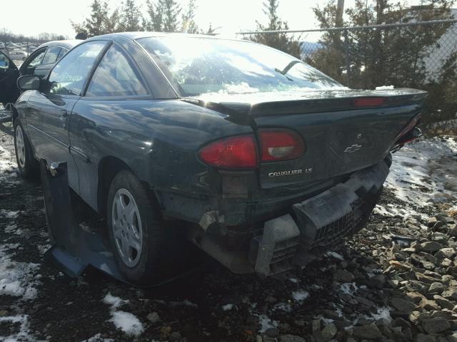 1G1JS124027240351 - 2002 CHEVROLET CAVALIER L GREEN photo 3