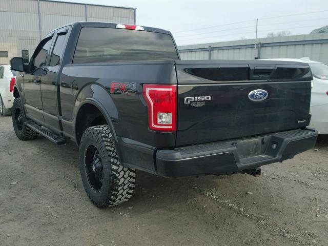 1FTFX1EF5GFD38705 - 2016 FORD F150 SUPER BLACK photo 3