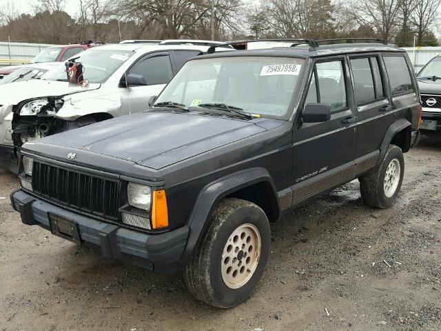 1J4FJ68S5TL317463 - 1996 JEEP CHEROKEE S BLACK photo 2