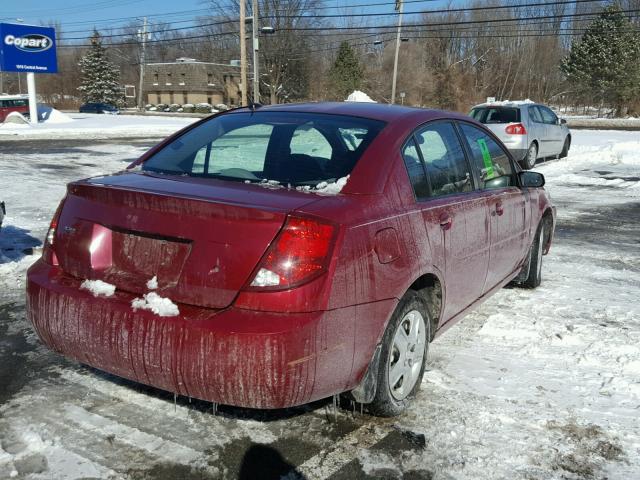 1G8AZ55F67Z172859 - 2007 SATURN ION LEVEL RED photo 4