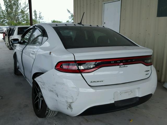 1C3CDFBB3FD225036 - 2015 DODGE DART SXT WHITE photo 3