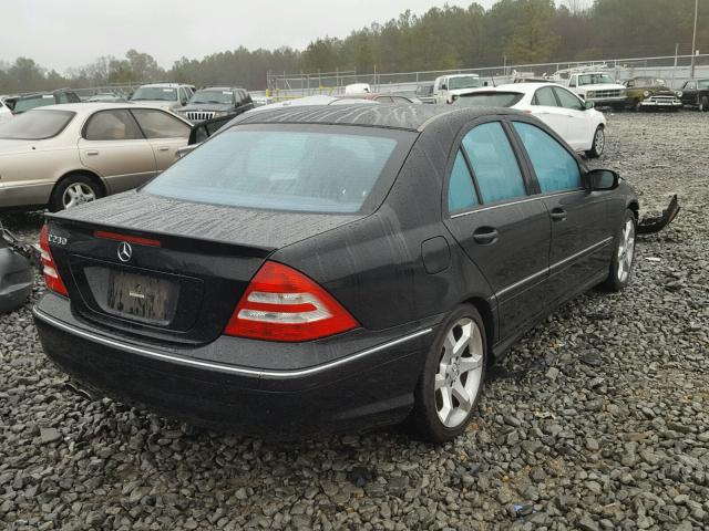 WDBRF52H27F933961 - 2007 MERCEDES-BENZ C 230 BLACK photo 4