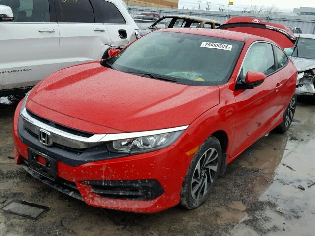 2HGFC4B53GH400143 - 2016 HONDA CIVIC LX RED photo 2