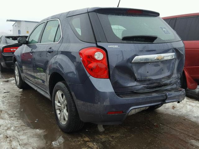 2GNALAEK2E6100540 - 2014 CHEVROLET EQUINOX LS BLUE photo 3