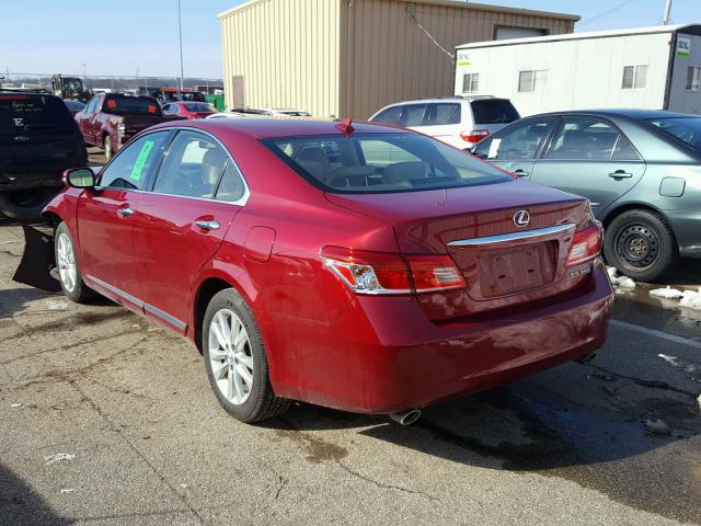 JTHBK1EG6B2472661 - 2011 LEXUS ES 350 RED photo 3