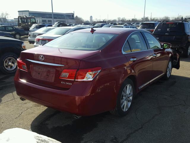 JTHBK1EG6B2472661 - 2011 LEXUS ES 350 RED photo 4