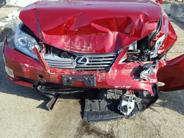 JTHBK1EG6B2472661 - 2011 LEXUS ES 350 RED photo 9