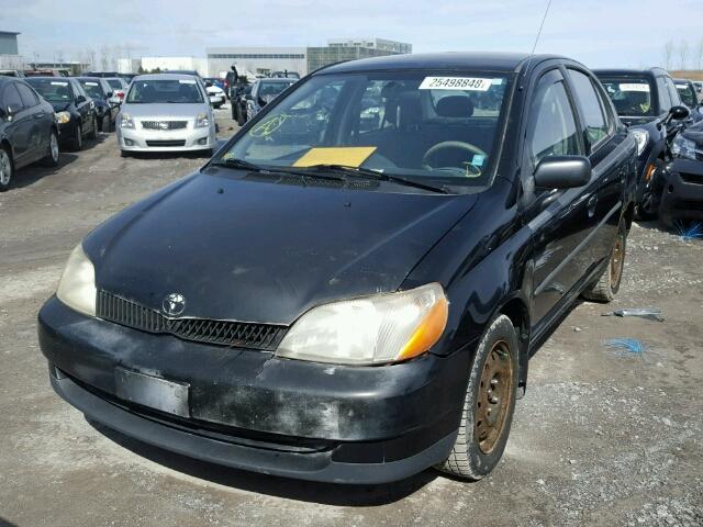 JTDBT123810155474 - 2001 TOYOTA ECHO BLACK photo 2