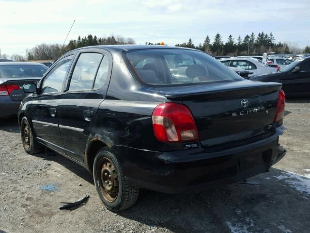 JTDBT123810155474 - 2001 TOYOTA ECHO BLACK photo 3