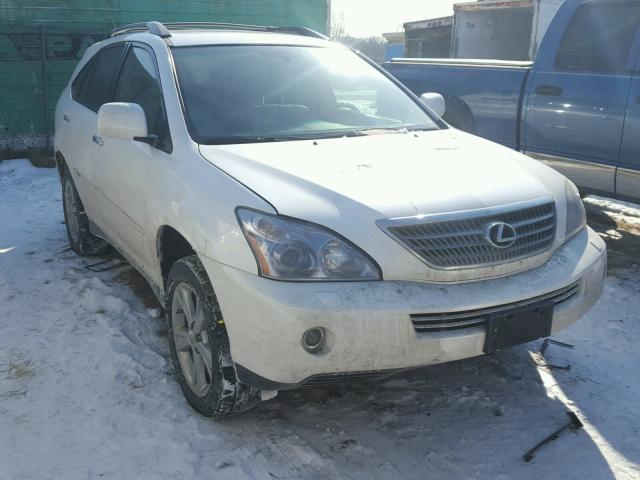 JTJHW31U082859770 - 2008 LEXUS RX 400H WHITE photo 1