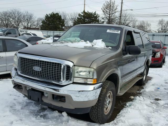 1FMNU43S32EA53694 - 2002 FORD EXCURSION GREEN photo 2