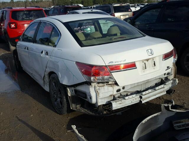 1HGCP2F67CA133628 - 2012 HONDA ACCORD SE WHITE photo 3