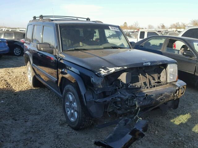 1J8HG48K67C695873 - 2007 JEEP COMMANDER BLACK photo 1
