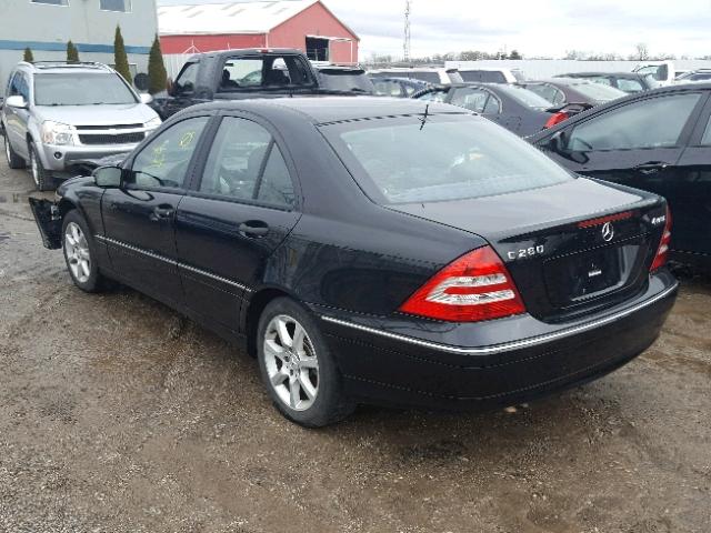 WDBRF92J16F791417 - 2006 MERCEDES-BENZ C GENERATI BLACK photo 3