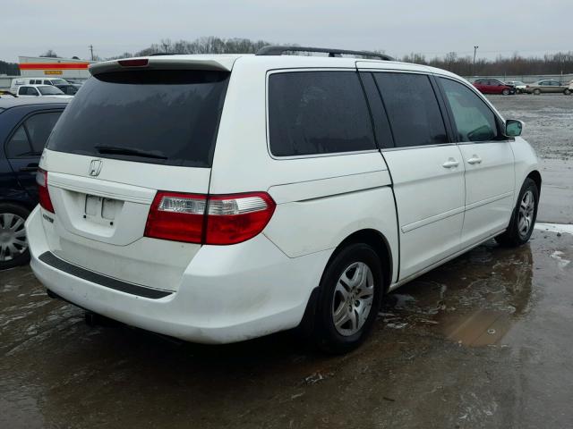 5FNRL38637B048452 - 2007 HONDA ODYSSEY EX WHITE photo 4