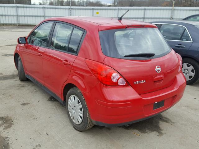 3N1BC1CPXBL490874 - 2011 NISSAN VERSA S RED photo 3