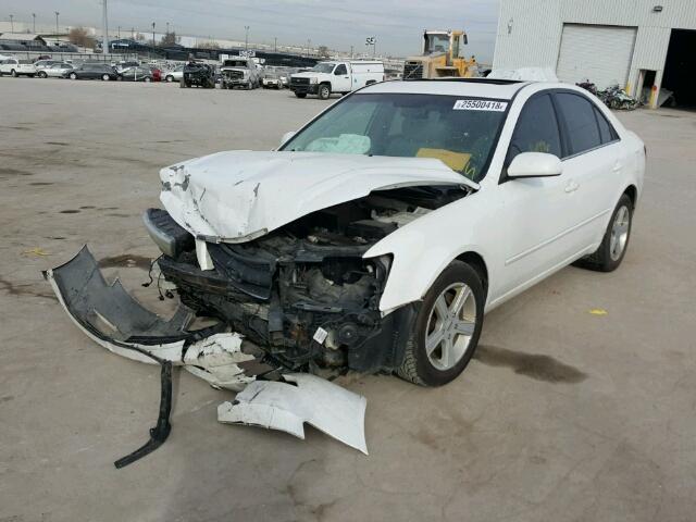 5NPET46C48H313962 - 2008 HYUNDAI SONATA GLS WHITE photo 2