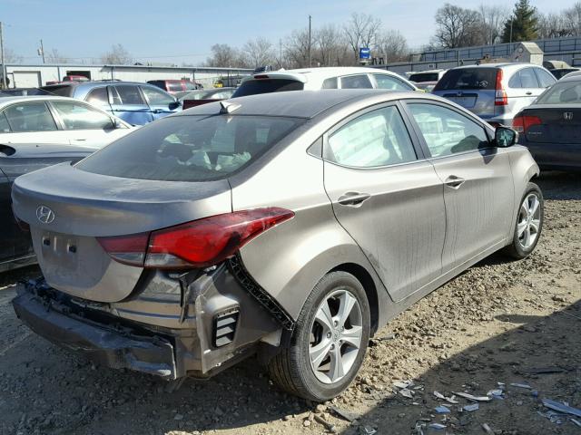 5NPDH4AE7GH776960 - 2016 HYUNDAI ELANTRA SE BROWN photo 4