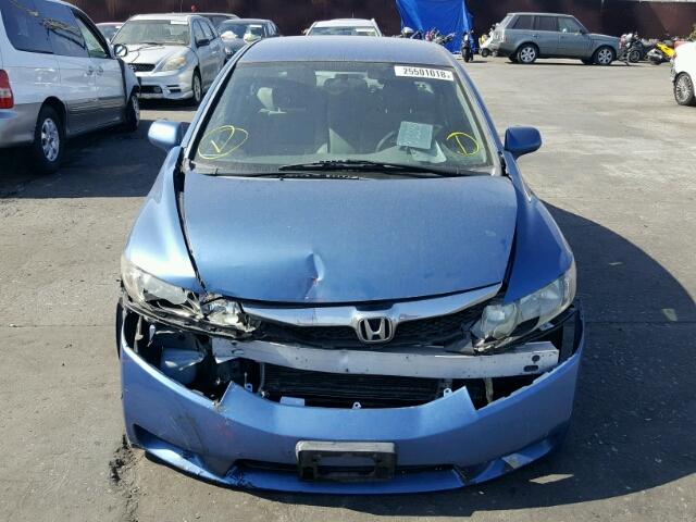 19XFA1E53AE039711 - 2010 HONDA CIVIC LX BLUE photo 9