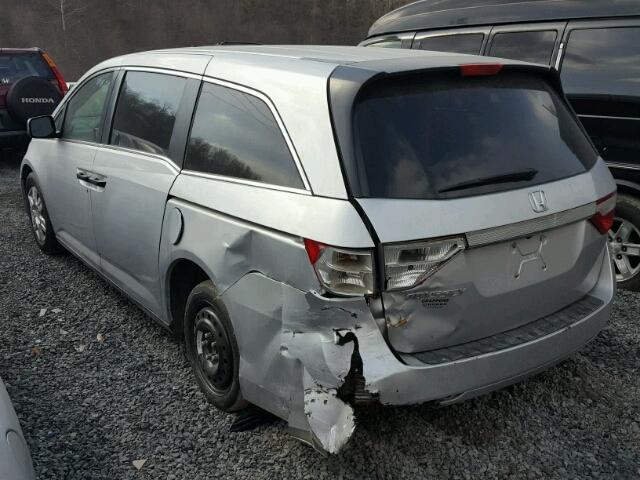 5FNRL5H26DB072927 - 2013 HONDA ODYSSEY LX SILVER photo 3