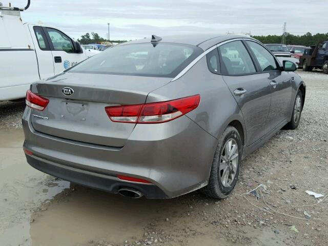 5XXGT4L30JG198419 - 2018 KIA OPTIMA LX GRAY photo 4