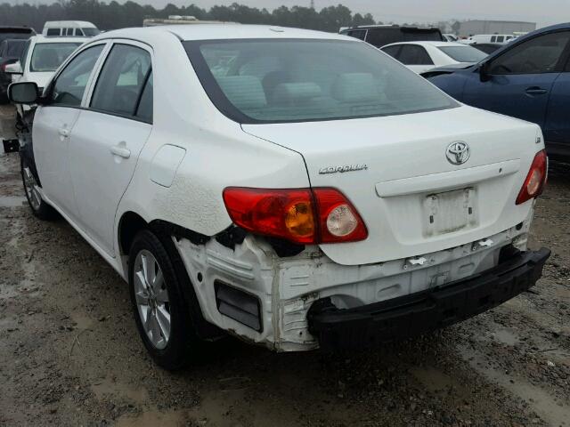 2T1BU4EE5AC305039 - 2010 TOYOTA COROLLA BA WHITE photo 3