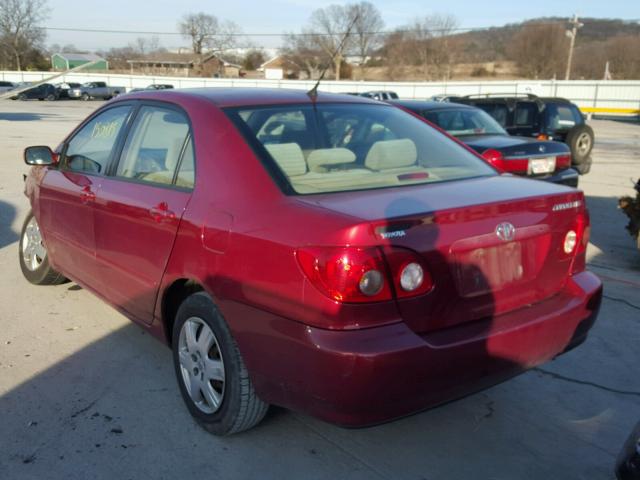 JTDBR32E860097045 - 2006 TOYOTA COROLLA CE RED photo 3