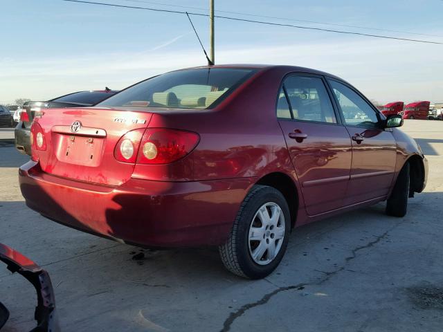 JTDBR32E860097045 - 2006 TOYOTA COROLLA CE RED photo 4