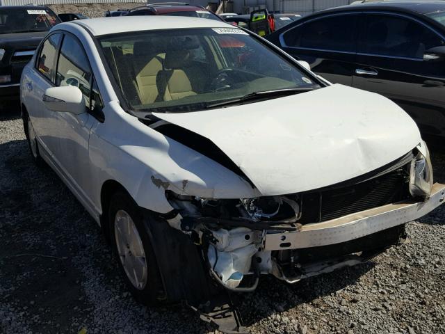 JHMFA36277S031017 - 2007 HONDA CIVIC HYBR WHITE photo 1