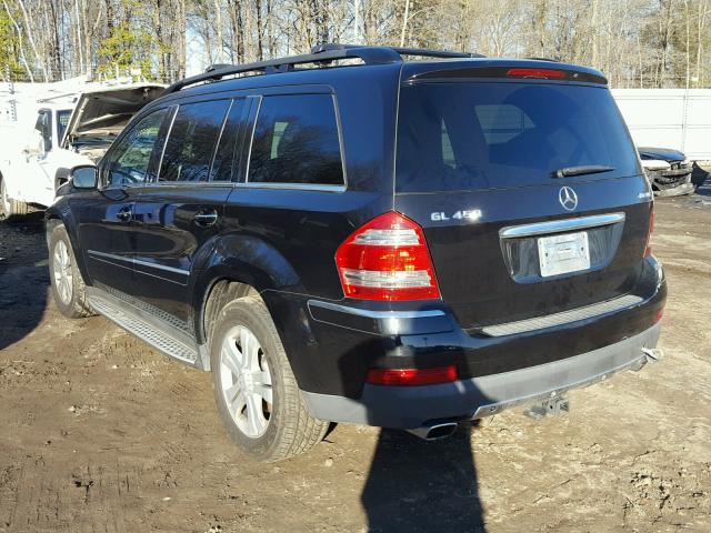 4JGBF71E77A149242 - 2007 MERCEDES-BENZ GL 450 4MA BLACK photo 3