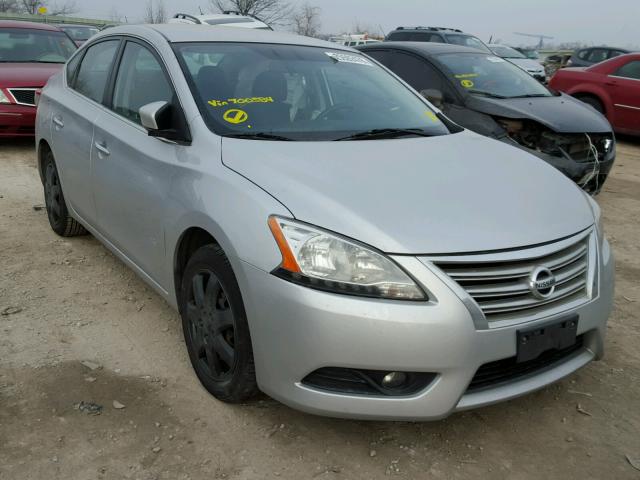 3N1AB7AP2DL700584 - 2013 NISSAN SENTRA S SILVER photo 1