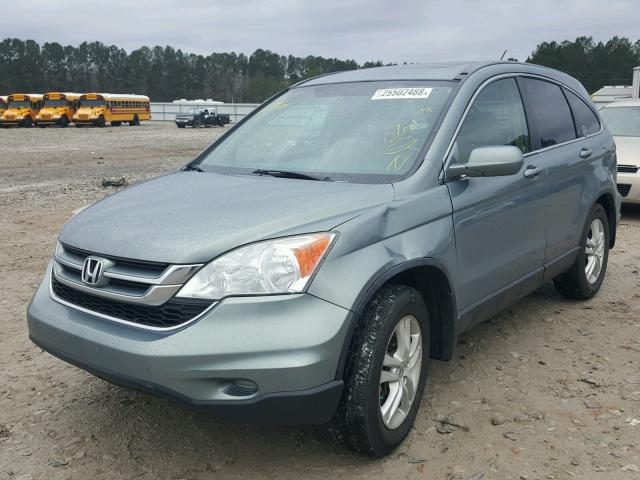 5J6RE3H73BL047210 - 2011 HONDA CR-V EXL GREEN photo 2