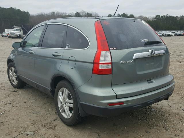 5J6RE3H73BL047210 - 2011 HONDA CR-V EXL GREEN photo 3