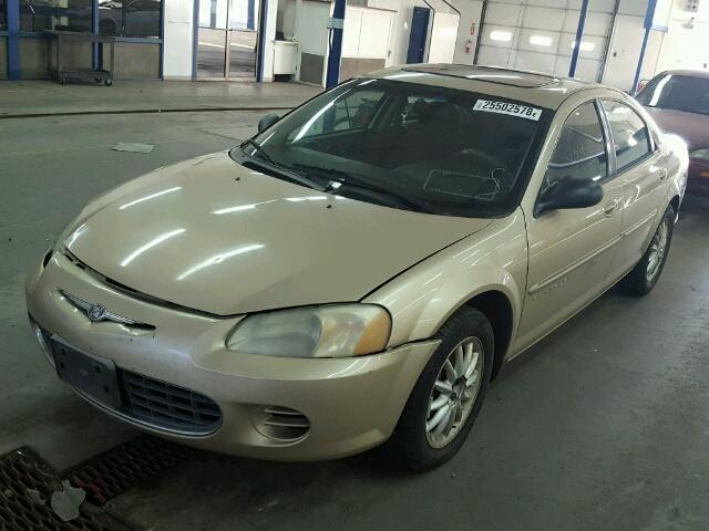 1C3EL46U61N678453 - 2001 CHRYSLER SEBRING LX GOLD photo 2