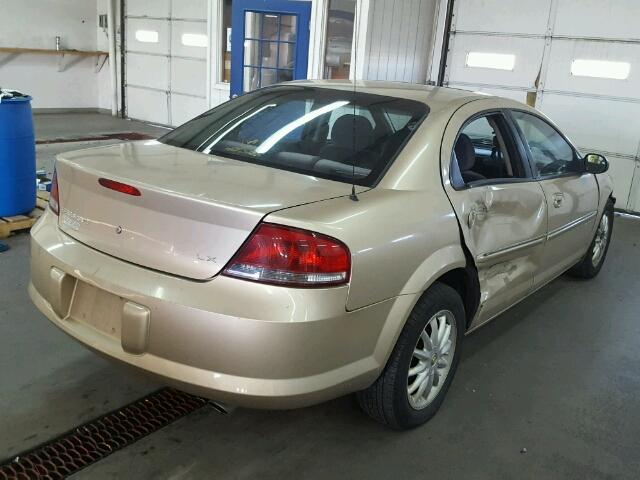 1C3EL46U61N678453 - 2001 CHRYSLER SEBRING LX GOLD photo 4