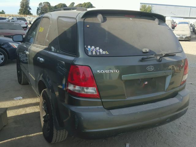 KNDJD733135054857 - 2003 KIA SORENTO EX GREEN photo 3