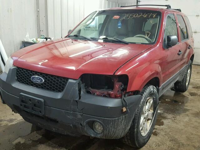 1FMYU93136KA22423 - 2006 FORD ESCAPE XLT RED photo 2