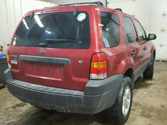 1FMYU93136KA22423 - 2006 FORD ESCAPE XLT RED photo 4