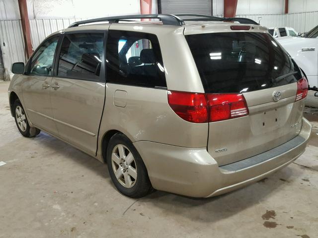 5TDZA22C25S242087 - 2005 TOYOTA SIENNA XLE TAN photo 3