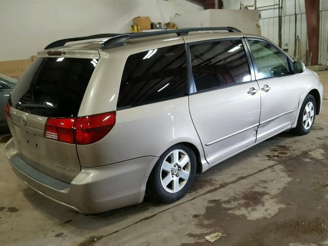 5TDZA22C25S242087 - 2005 TOYOTA SIENNA XLE TAN photo 4