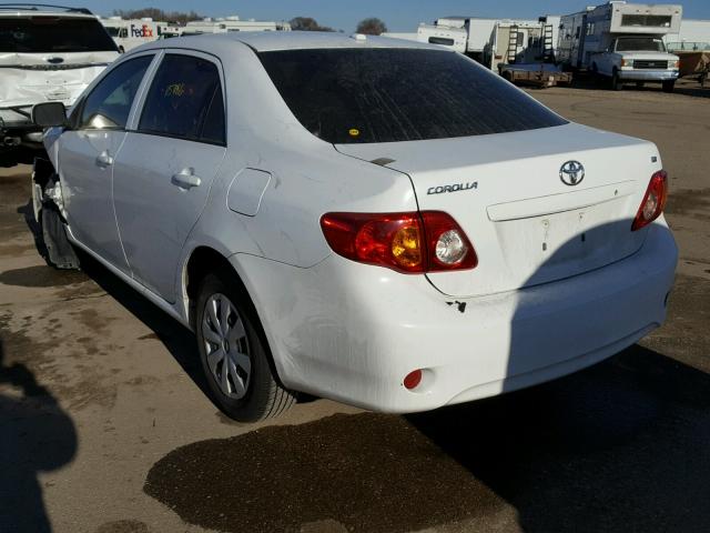 1NXBU40E29Z127673 - 2009 TOYOTA COROLLA BA WHITE photo 3