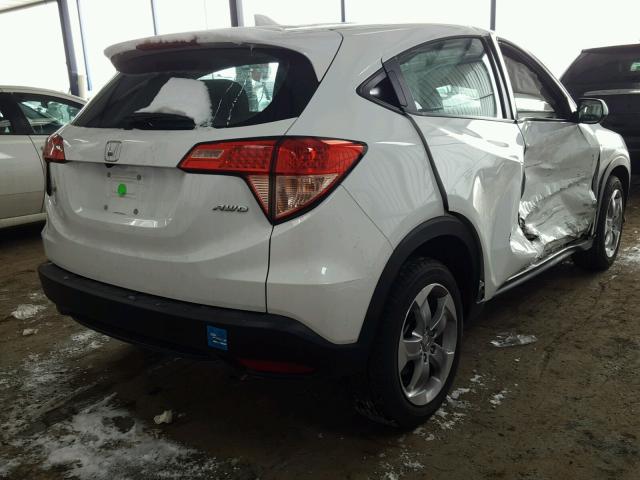 3CZRU6H36HM719365 - 2017 HONDA HR-V LX WHITE photo 4