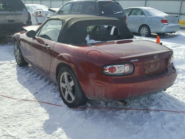 JM1NC25F260114497 - 2006 MAZDA MX-5 MIATA MAROON photo 3