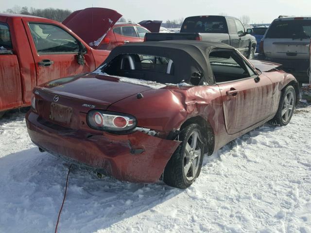 JM1NC25F260114497 - 2006 MAZDA MX-5 MIATA MAROON photo 4