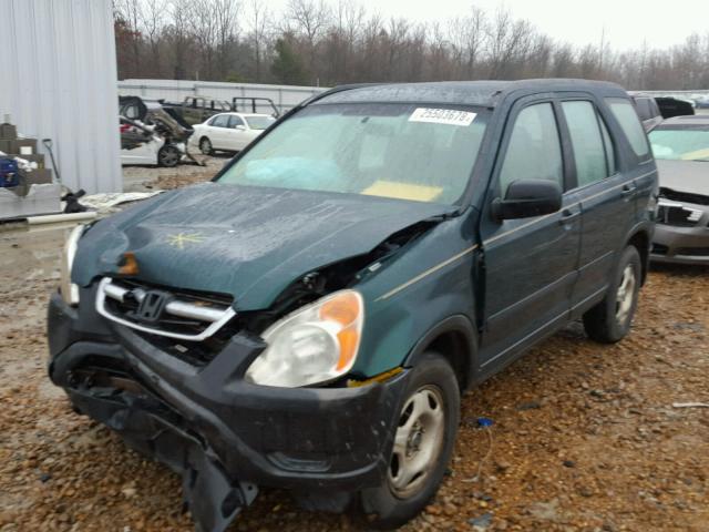 JHLRD68404C013568 - 2004 HONDA CR-V LX GREEN photo 2