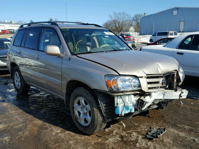 JTEGD21A950111168 - 2005 TOYOTA HIGHLANDER TAN photo 1