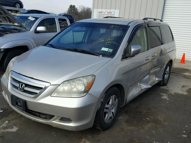 5FNRL38495B045311 - 2005 HONDA ODYSSEY EX SILVER photo 2