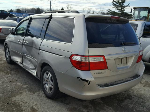 5FNRL38495B045311 - 2005 HONDA ODYSSEY EX SILVER photo 3