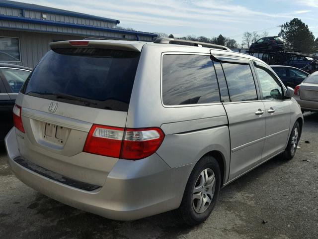 5FNRL38495B045311 - 2005 HONDA ODYSSEY EX SILVER photo 4